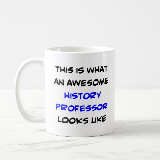 professor geschiedenis , geweldige koffiemok (Links)