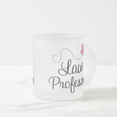 Professor in het roze recht matglas koffiemok (Voorkant rechts)