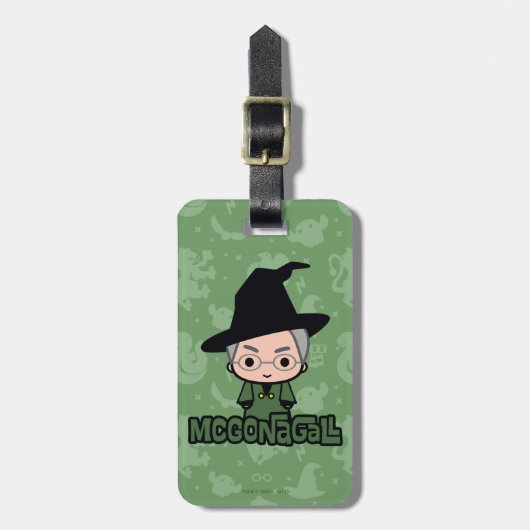 Professor McGonagall Cartoon Karakter Kunst Bagagelabel (Voorkant verticaal)