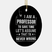 Professor om tijd te besparen School College Wisku Keramisch Ornament (Rechts)