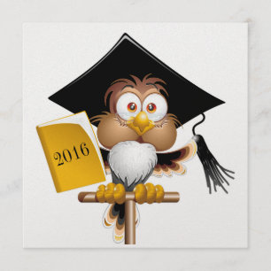 Professor Owl Invitation Kaart