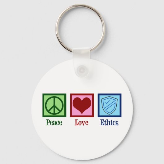 Professor Peace Love Ethics Moral Philosophy Sleutelhanger (Voorkant)