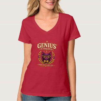 Professor Purr-Ple™ – Genie in Uitvoering T-shirt