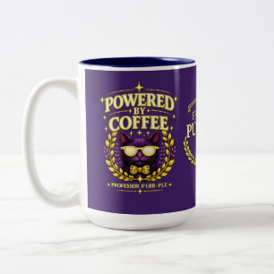Professor Purr-Ple™ – Powered by Coffee Tweekleurige Koffiemok