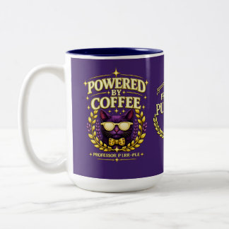 Professor Purr-Ple™ – Powered by Coffee Tweekleurige Koffiemok