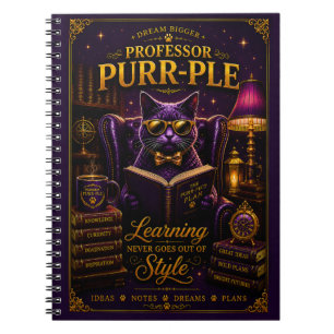 Professor Purr-Ple™ Spiraalschriftboek Notitieboek