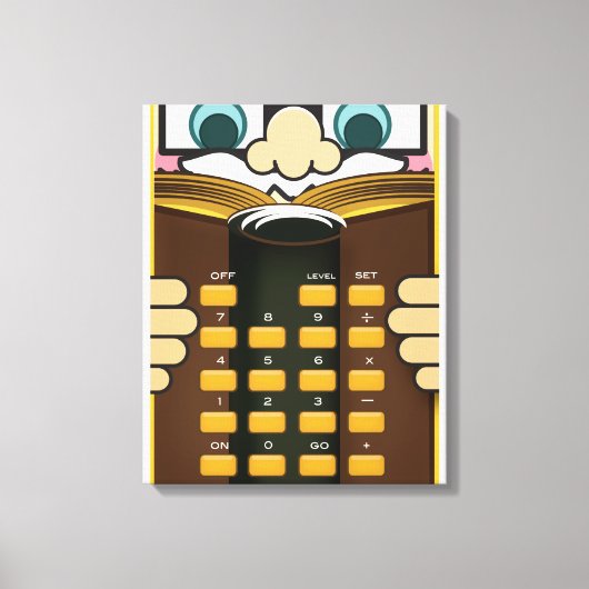 Professor Rekenmachine Canvas Afdruk (Voorkant)