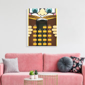 Professor Rekenmachine Canvas Afdruk (Insitu (Woonkamer))