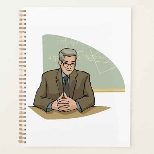 Professor Scholar Male Educator Teacher Planner (Voorkant)