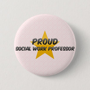 professor sociaal werk ronde button 5,7 cm