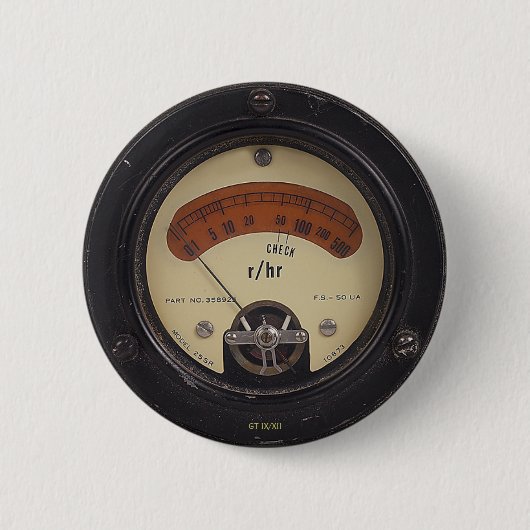 Professor Temple's Raytheometer Pin Ronde Button 5,7 Cm (Voorkant)