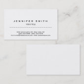 Professşional Modern Plain White Visitekaartje (Voorkant / Achterkant)