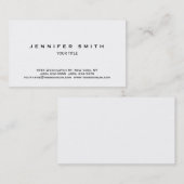 Professsional Moderne Carte de visite blanc clair (Devant / Derrière)