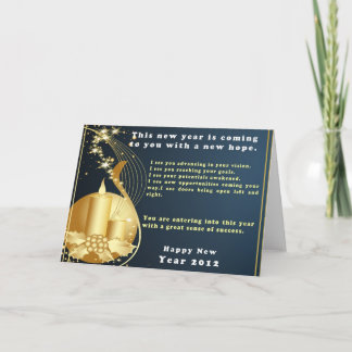 Profetische woorden voor 2012 feestdagen kaart