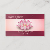 Proffesional Elegant Lotus Referral Card (Voorkant)