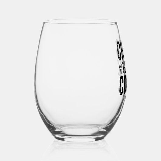 Proficiat aan het gelukkige paar verloofde bruilof wijnglas zonder voet (Rechts)