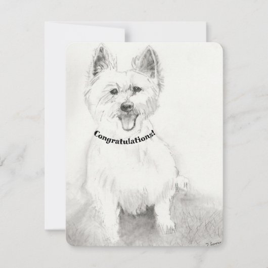 Proficiat Blanco Kaart (Voorkant)