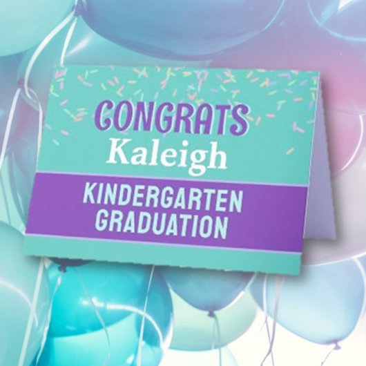 Proficiat!! Kleuterschool afstuderen kaart! Kaart