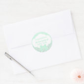 Proficiat met de geboorte van ronde sticker (Envelop)