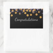 Proficiat Sparkle Rechthoekige Sticker (Tas)