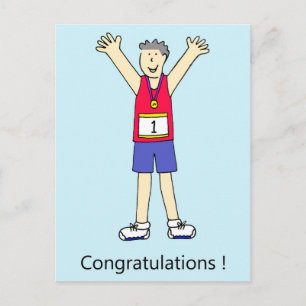 Proficiat voor hem. briefkaart