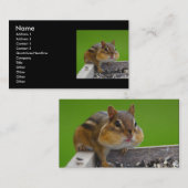 profiel of visitekaartje, chipmunk visitekaartje (Voorkant / Achterkant)