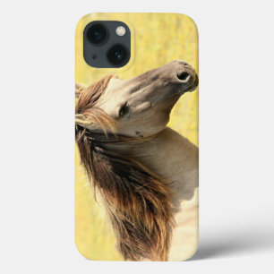 Profiel van beige paarden iPhone 13 hoesje