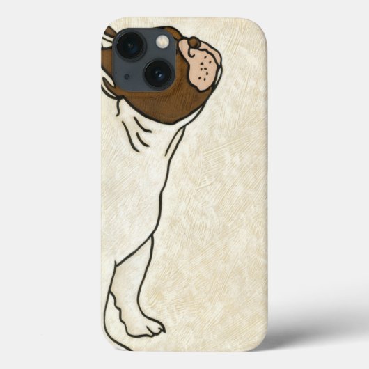 Profiel van de Franse Bulldog die omhoog kijkt Case-Mate iPhone Case (Achterkant)