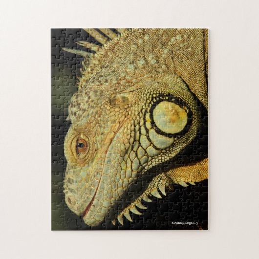 Profiel van de Groene Iguana Legpuzzel (Verticaal)