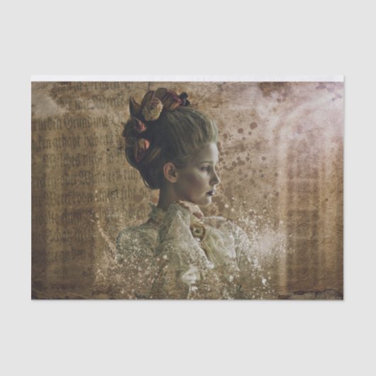 Profiel van een  damesweefsel tissuepapier (Voorkant)