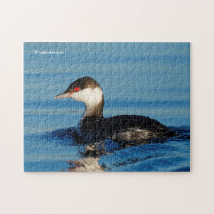 Profiel van een Gehoornde Grebe Legpuzzel
