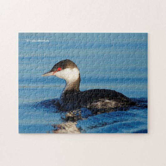 Profiel van een Gehoornde Grebe Legpuzzel (Horizontaal)