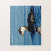 Profiel van een Gehoornde Grebe Legpuzzel (Verticaal)