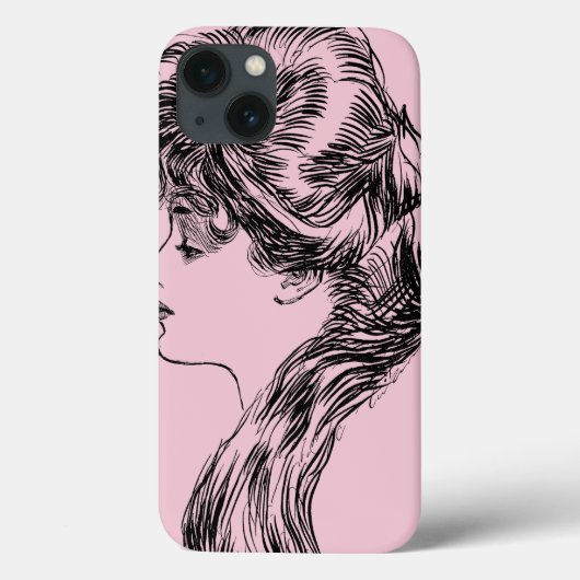 Profiel van een meisje van Gibson, 1903 Case-Mate iPhone Case (Achterkant)