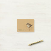 Profiel van een mooie Marsh Wren Post-it® Notes (Op bureau)