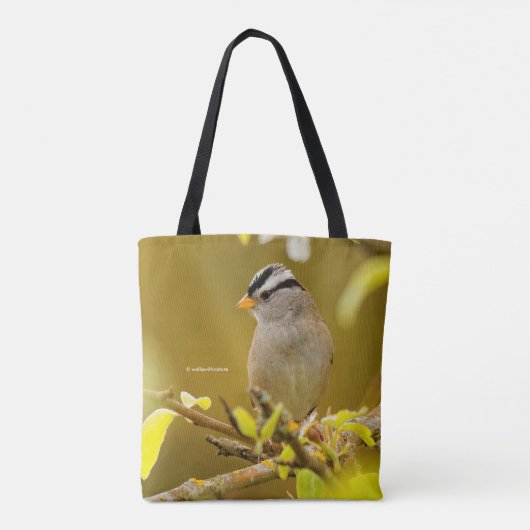 Profiel van een Pensive White-Crowned Sparrow Tote Bag (Achterkant)