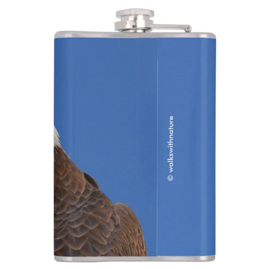 Profiel van een volwassen adelaar heupfles (Achterkant)