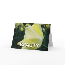 Profiel van een Yellow Flower - Beauty Kaart