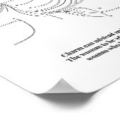 Profielen 31:30 Womans Face Line Art Sketch Black Poster (Hoek)