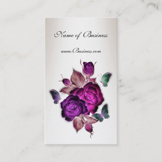 Profielkaart  Cream Roses 3 Visitekaartje (Voorkant)