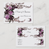 Profielkaart Roze Rozen Wit Visitekaartje (Voorkant / Achterkant)