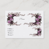 Profielkaart Roze Rozen Wit Visitekaartje (Achterkant)