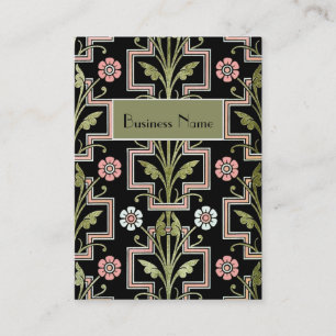 Profielkaart  Roze Zwarte Bloem Visitekaartje