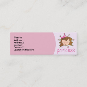  profielkaarten van Brunette Princess Skinny Mini Visitekaartje