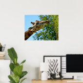 Profielportret van giraffe-eetleaf-vakantie poster (Thuiskantoor)