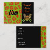 Profil Carte de nom personnel Bousier vert (Devant / Derrière)