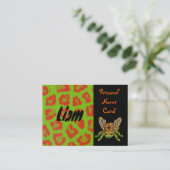 Profil Carte de nom personnel Bousier vert (Debout devant)