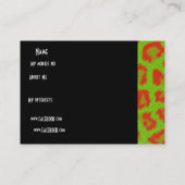 Profil Carte de nom personnel Bousier vert (Dos)