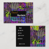 Profil Carte de nom personnel Urban Grunge Abstrai (Devant / Derrière)