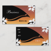 Profil Carte de visite Black Gold Blanc Floral (Devant / Derrière)